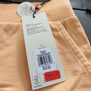 Calia Relaxed Sweatshort in Sunrise Orange Size L